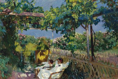La siesta en el jardín de Joaquín Sorolla